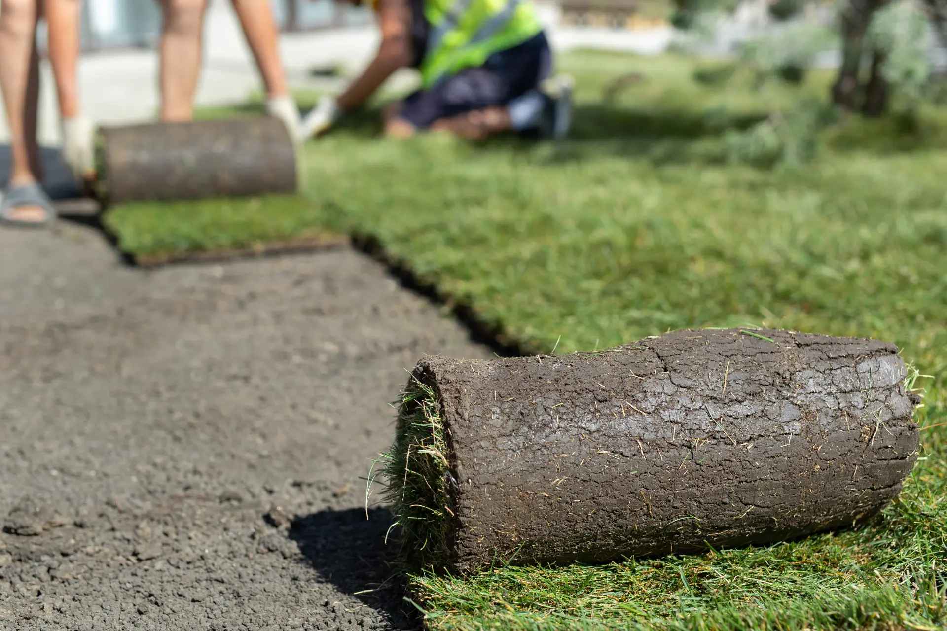 7. Lay the turf tightly